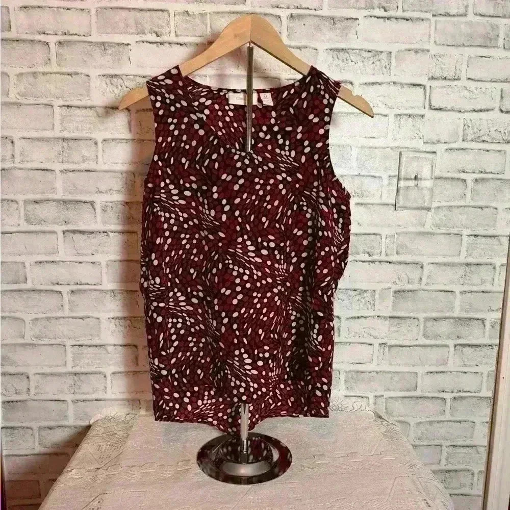 Chico’s Sleeveless Swirly Oval Hi-Lo Hem Tunic Top Size 0/Chico’s - Picture 6 of 6